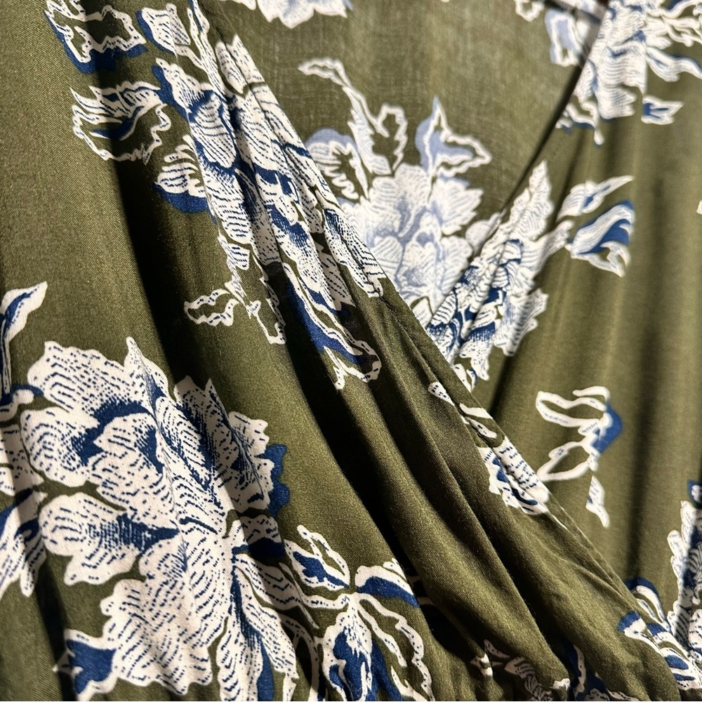 90s ABERCROMBIE & FITCH | Boho Floral Bell Sleeve Festival Romper Cottagecore - Picture 4 of 7